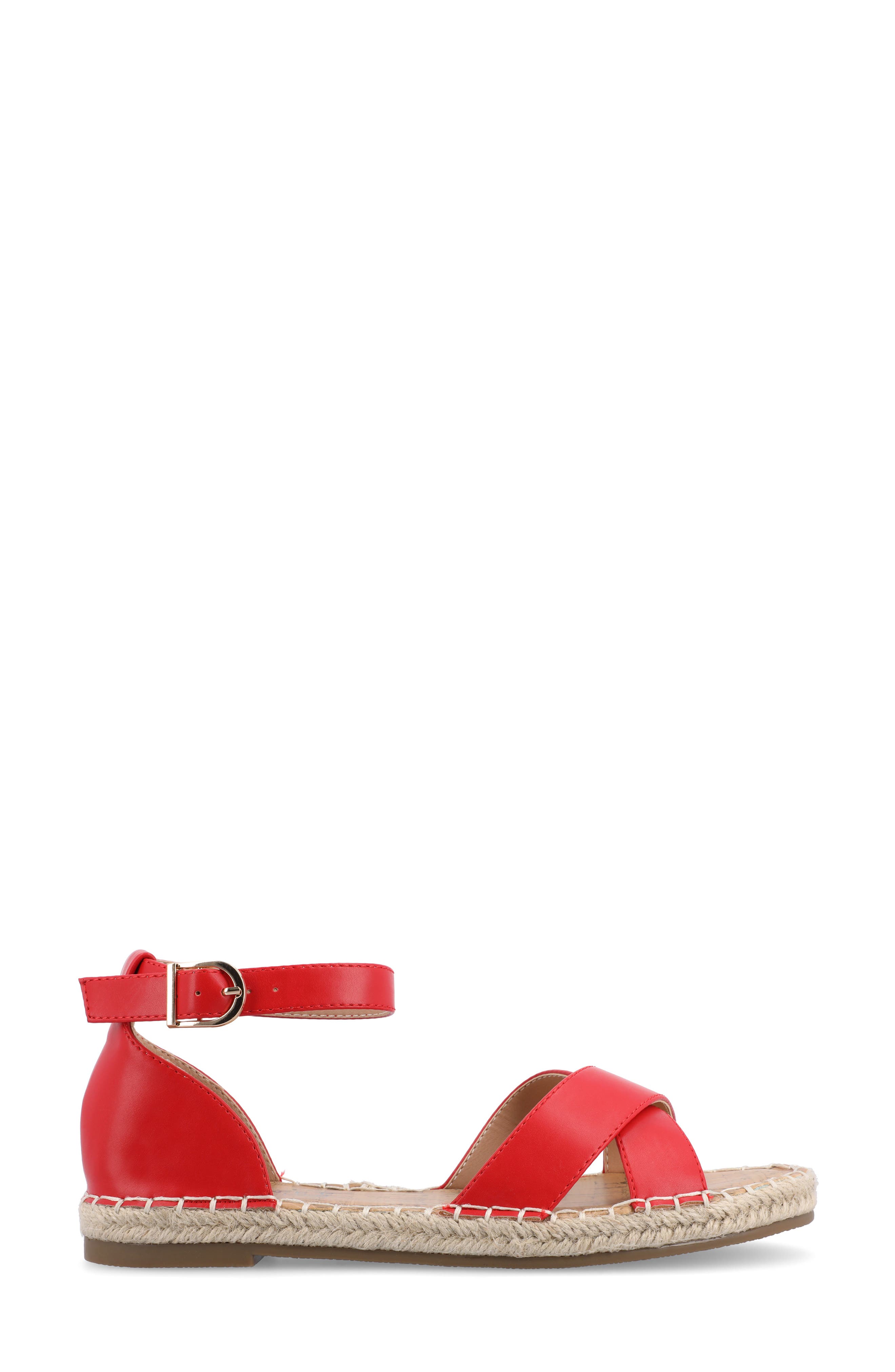 JOURNEE Lyddia Espadrille Sandal, Alternate, color, RED