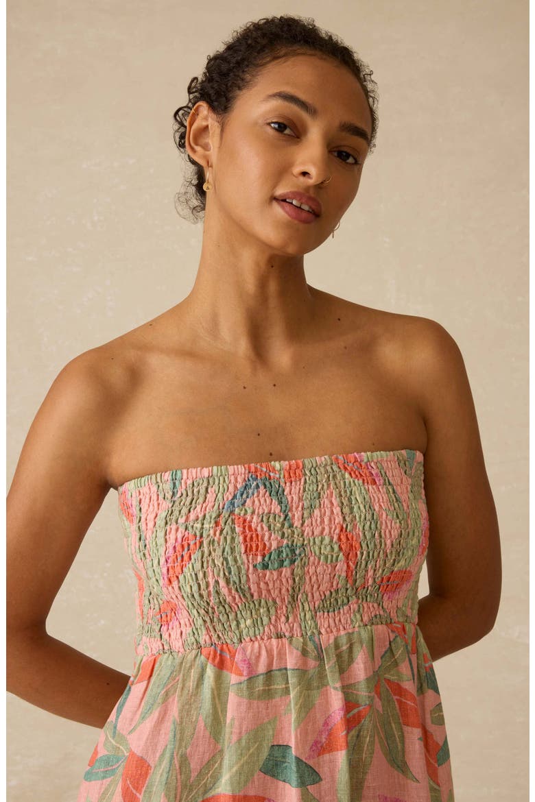 Sunrise Smocked Sundress, Alternate, color, WATERCOLOR PALMS
