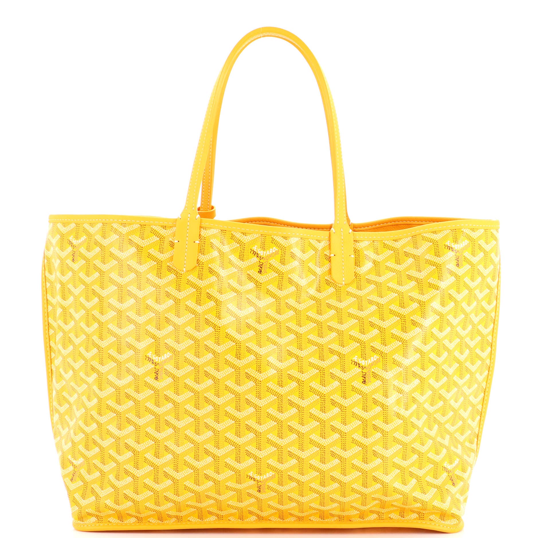 Pre-Owned Goyard Anjou Reversible Tote Coated Canvas PM, Main, color, Yellow