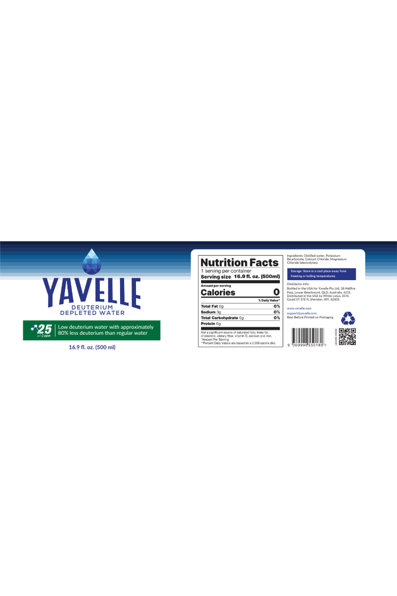 Deuterium Depleted Water 25ppm 24 Pack, Alternate, color, Clear White