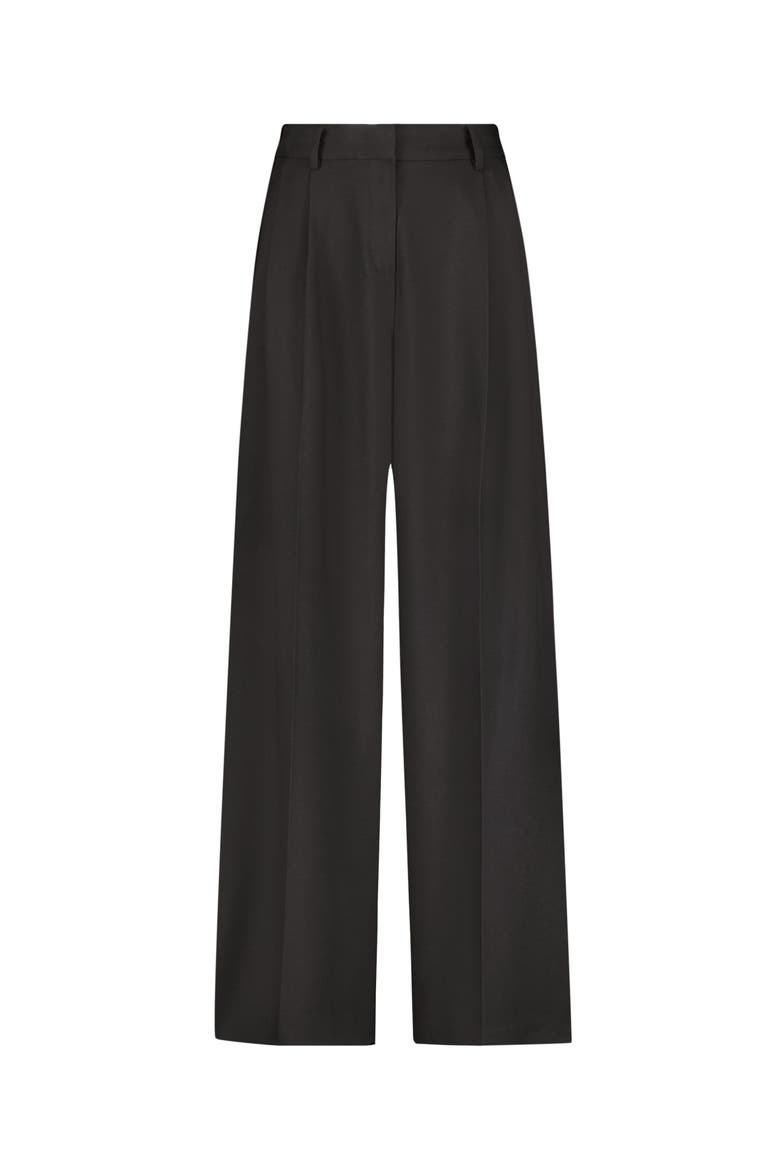 Classic Crepe Wide Leg Work Trousers, Alternate, color, Black