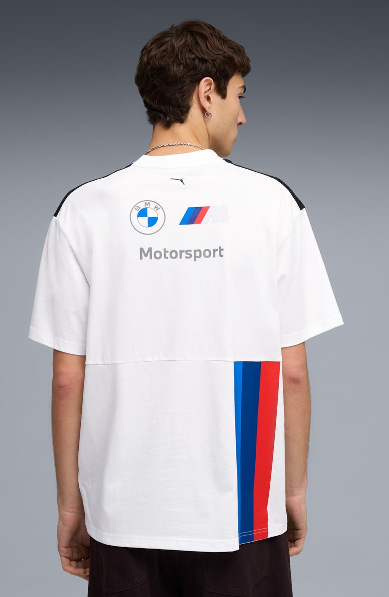 PUMA x BMW Replica Drivers Cotton Graphic T-Shirt, Alternate, color, Puma White