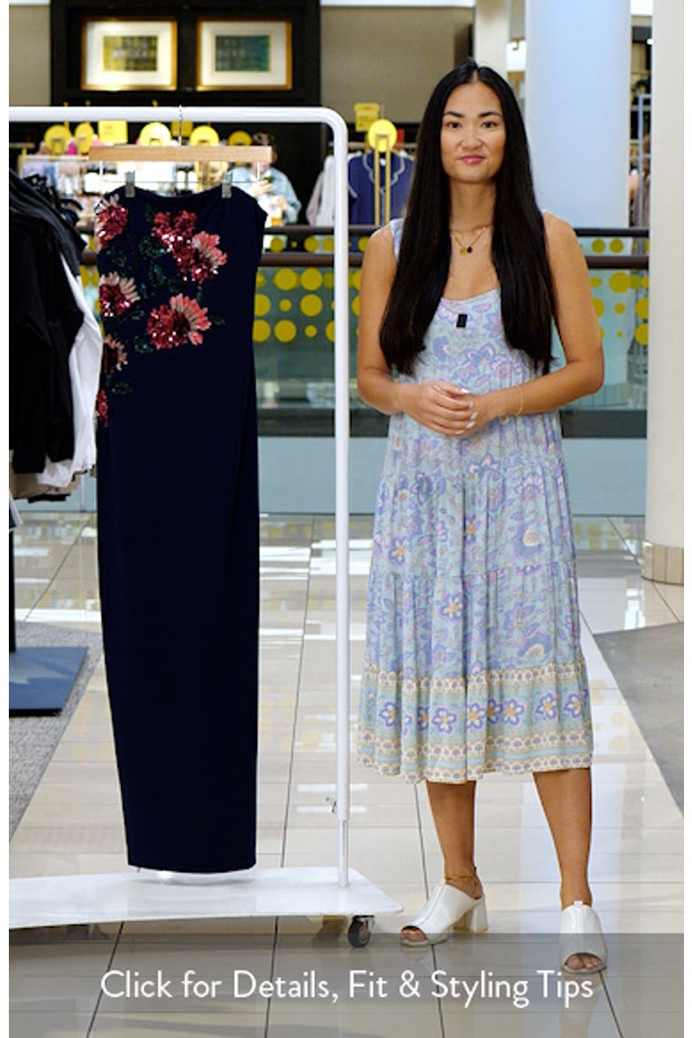 Bead Embellished Strapless Column Gown video