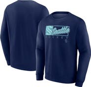FANATICS Men's Fanatics Deep Sea Blue Seattle Kraken Focus Fleece Pullover Sweatshirt