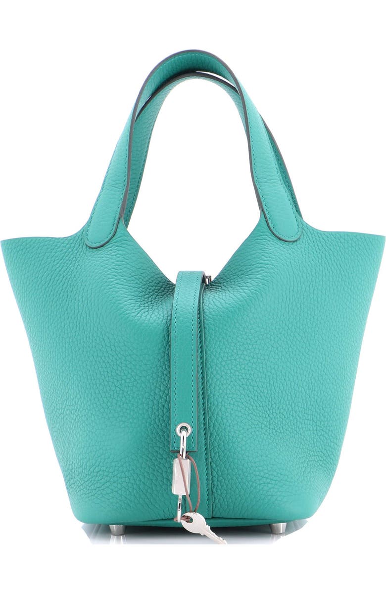 Pre-Owned Hermes Picotin Lock Bag Clemence PM, Main, color, Vert Jade