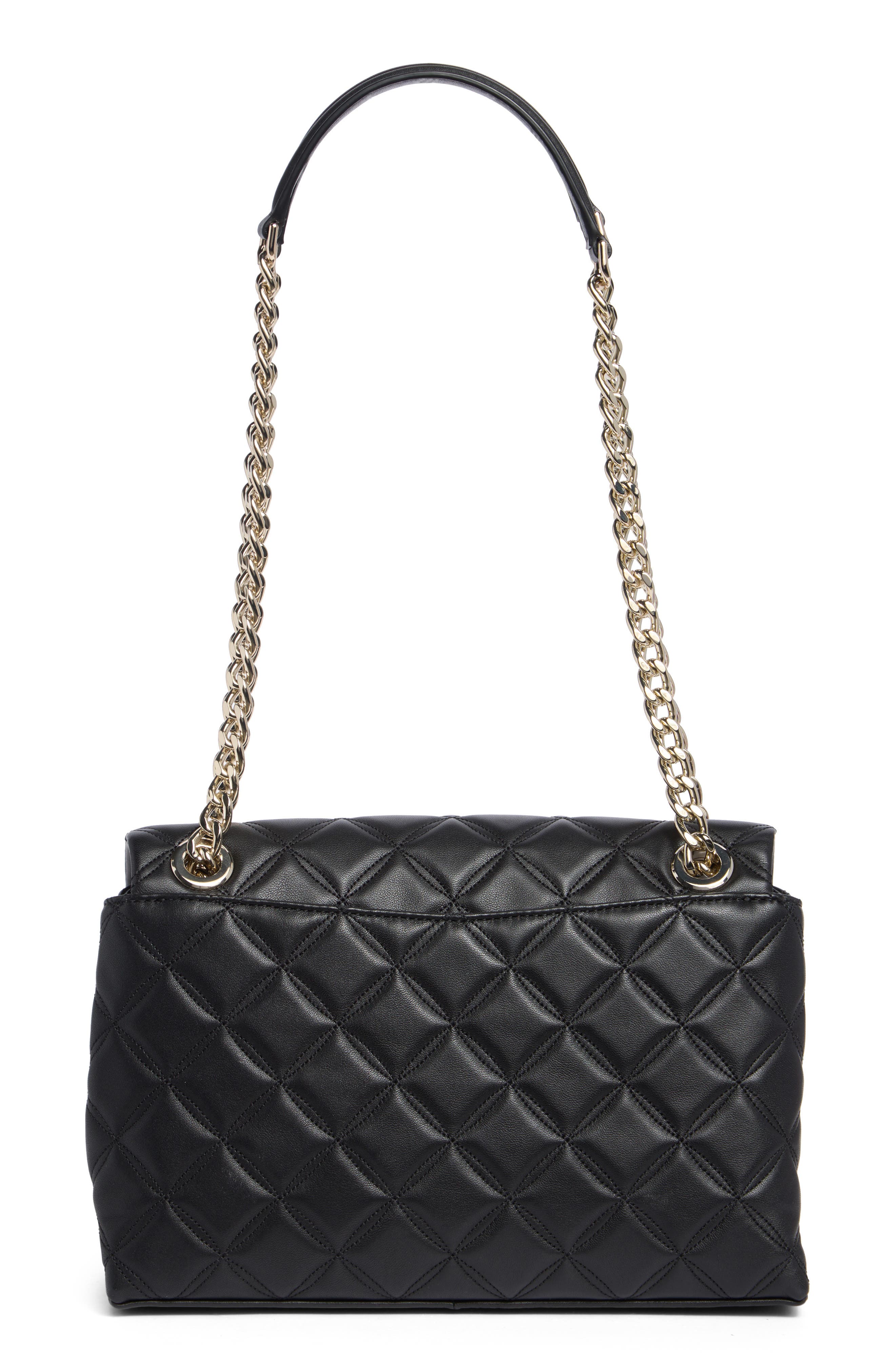 Kate Spade New York medium flap leather shoulder bag, Alternate, color, 