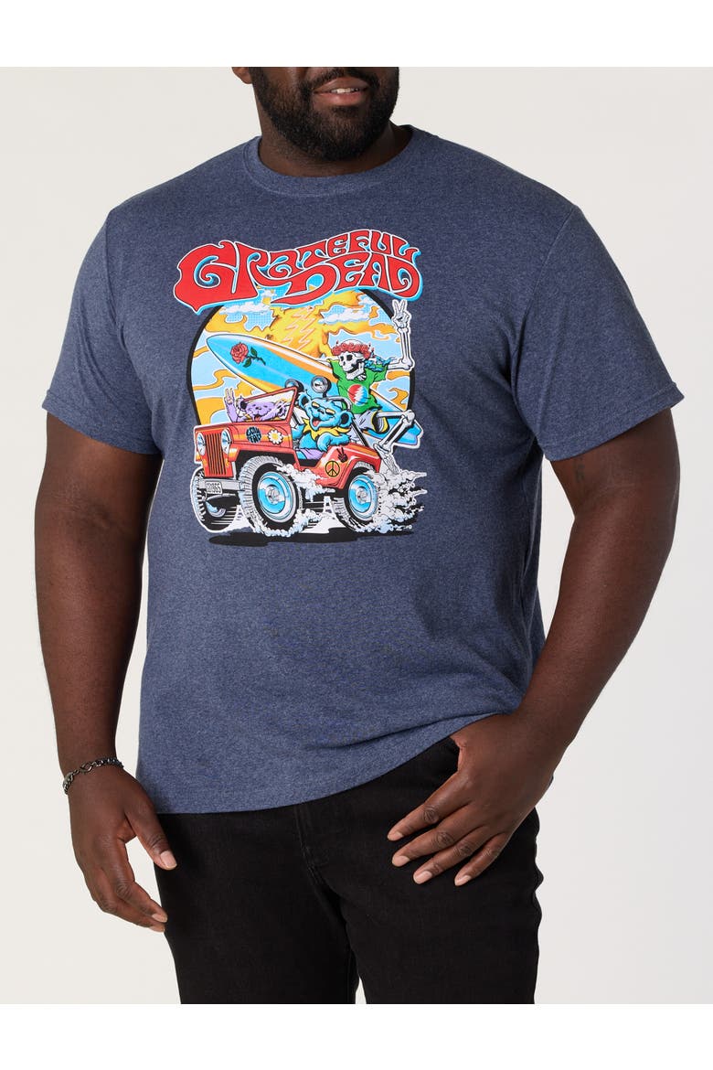 Big & Tall Grateful Dead Graphic Tee, Main, color, NAVY HEATHER