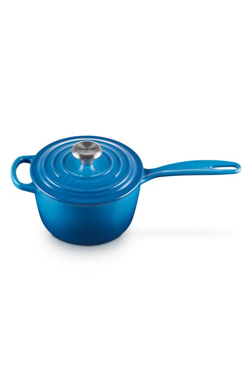 Le Creuset Signature 1.75-quart Enameled Cast Iron Saucepan In Blue