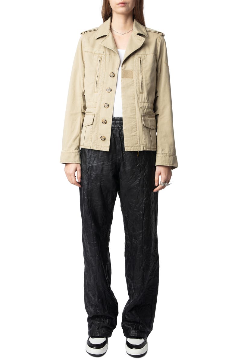 Zadig & Voltaire Klimi Cotton Jacket, Alternate, color, 