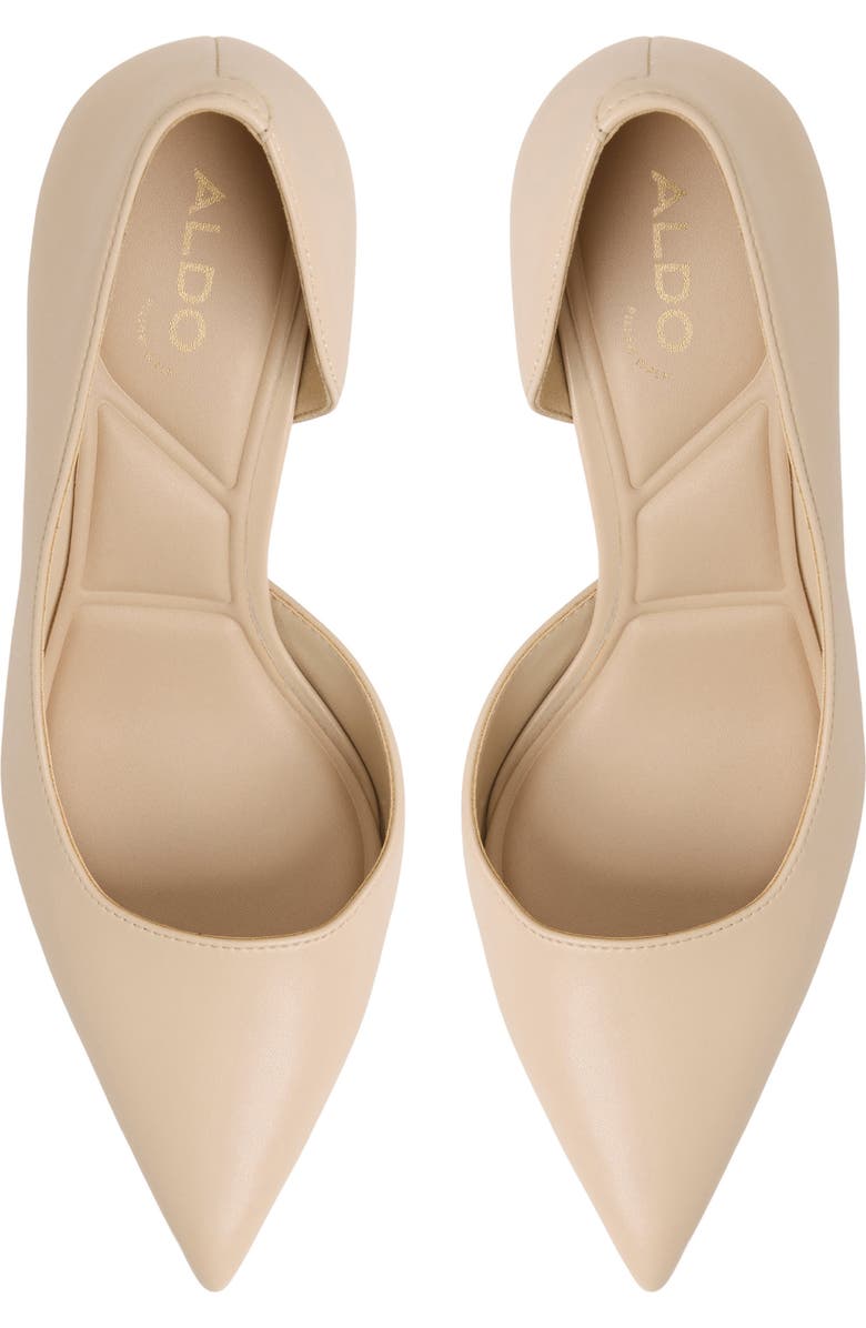 ALDO Livianna Half d'Orsay Pointed Toe Pump, Alternate, color, Medium Beige