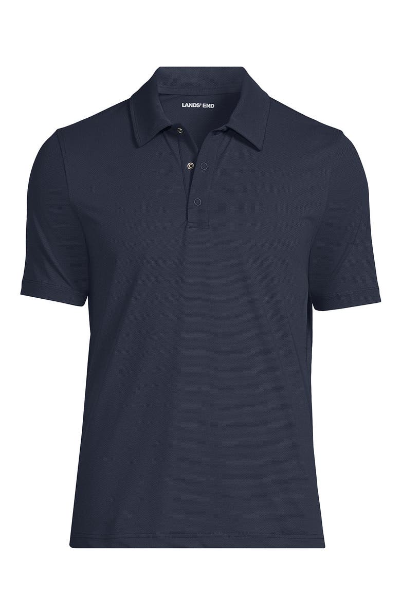 Lands' End Short Sleeve Performance Snap Polo, Alternate, color, Slate Blue