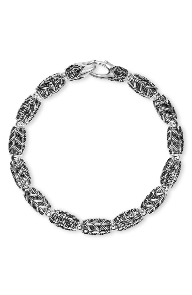 David Yurman Men's Chevron Bead Bracelet in Sterling Silver, Alternate, color, Silver Pave