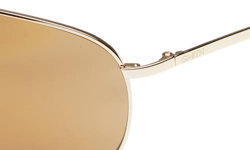 Smith Serpico Slim 2.0 65mm Chromapop™ Polarized Aviator Sunglasses In Gold/brown Polar