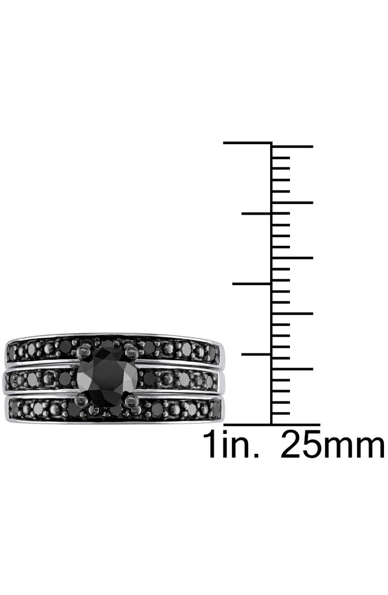 Julianna B. Black Diamond 3-Piece Bridal Ring Set, Alternate, color, Diamond