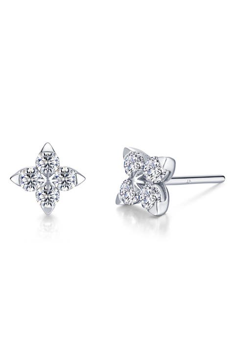 Trillium Simulated Diamond Stud Earrings