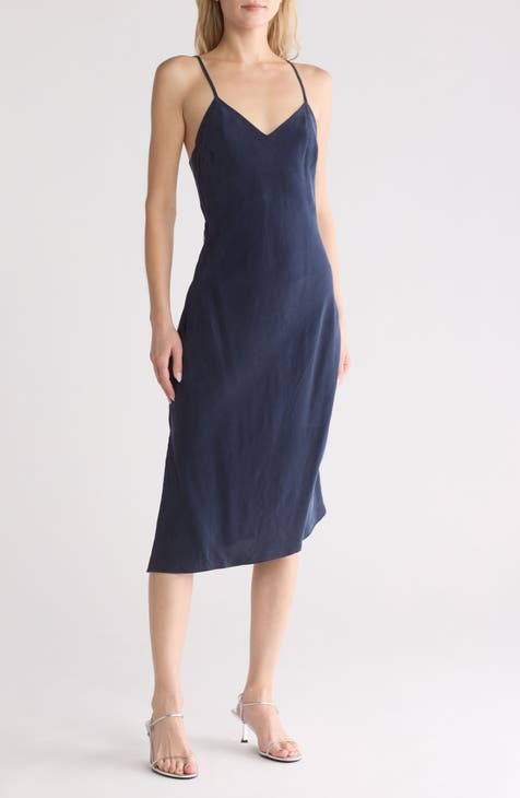 Asymmetric Midi Slipdress