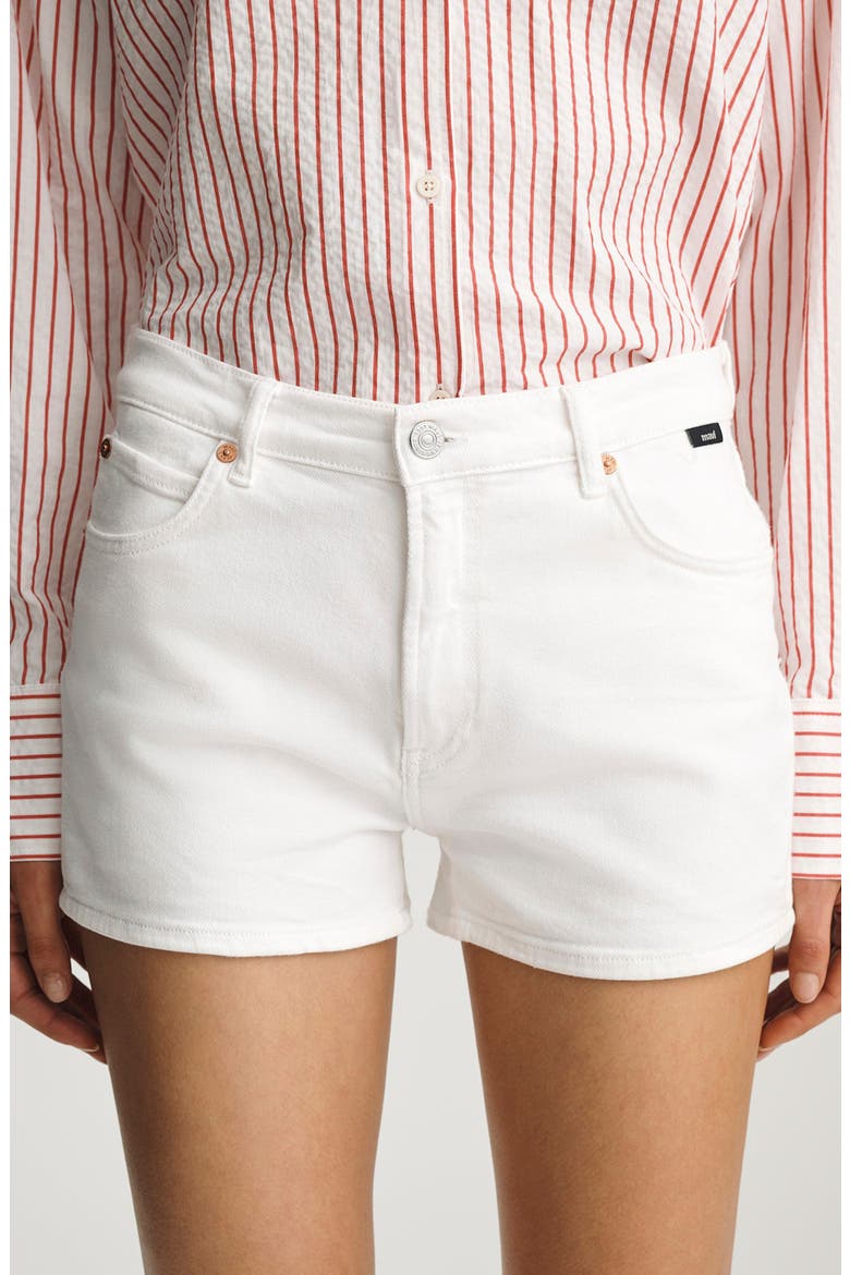 Garcia Mid Rise Denim Mini Shorts, Alternate, color, OFF WHITE CLASSIC BL