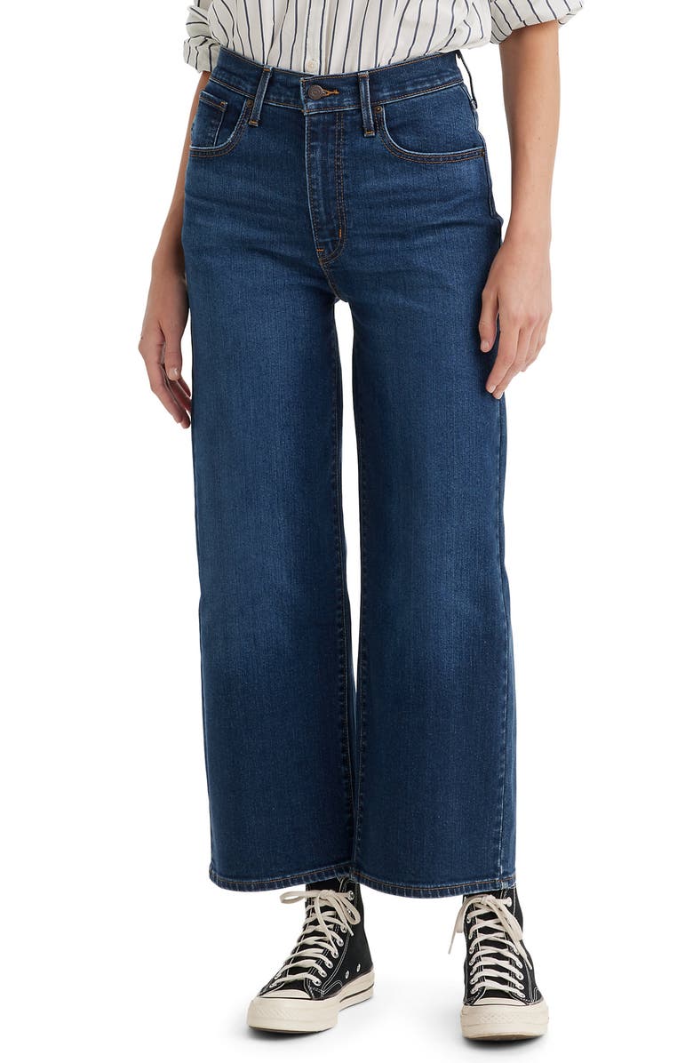 Levi's<sup>®</sup> High Waist Wide Leg Jeans, Main, color, 