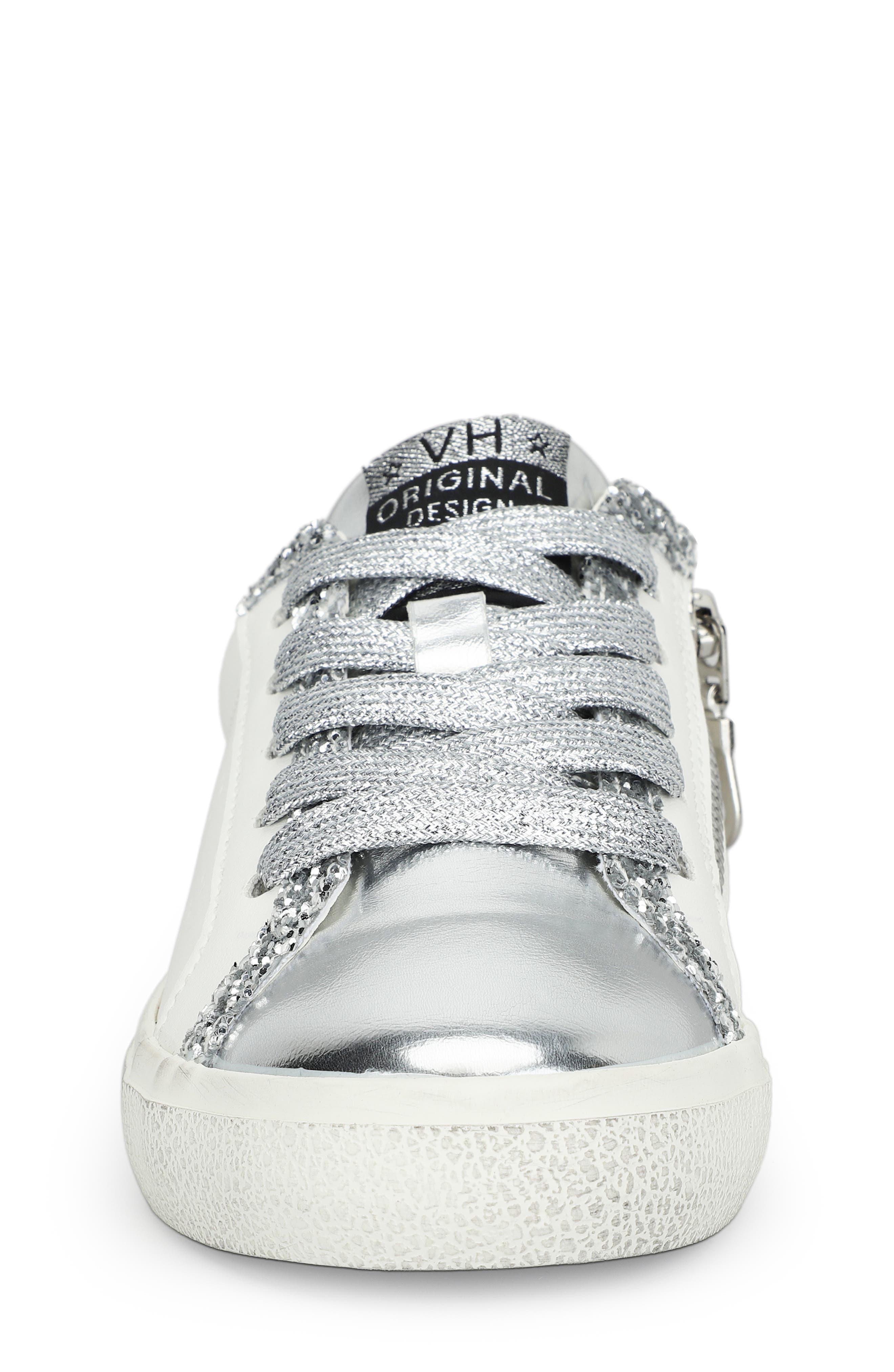 Vintage Havana Kids
 Lexa Metallic Sneaker, Alternate, color, White/Silver Perf Multi