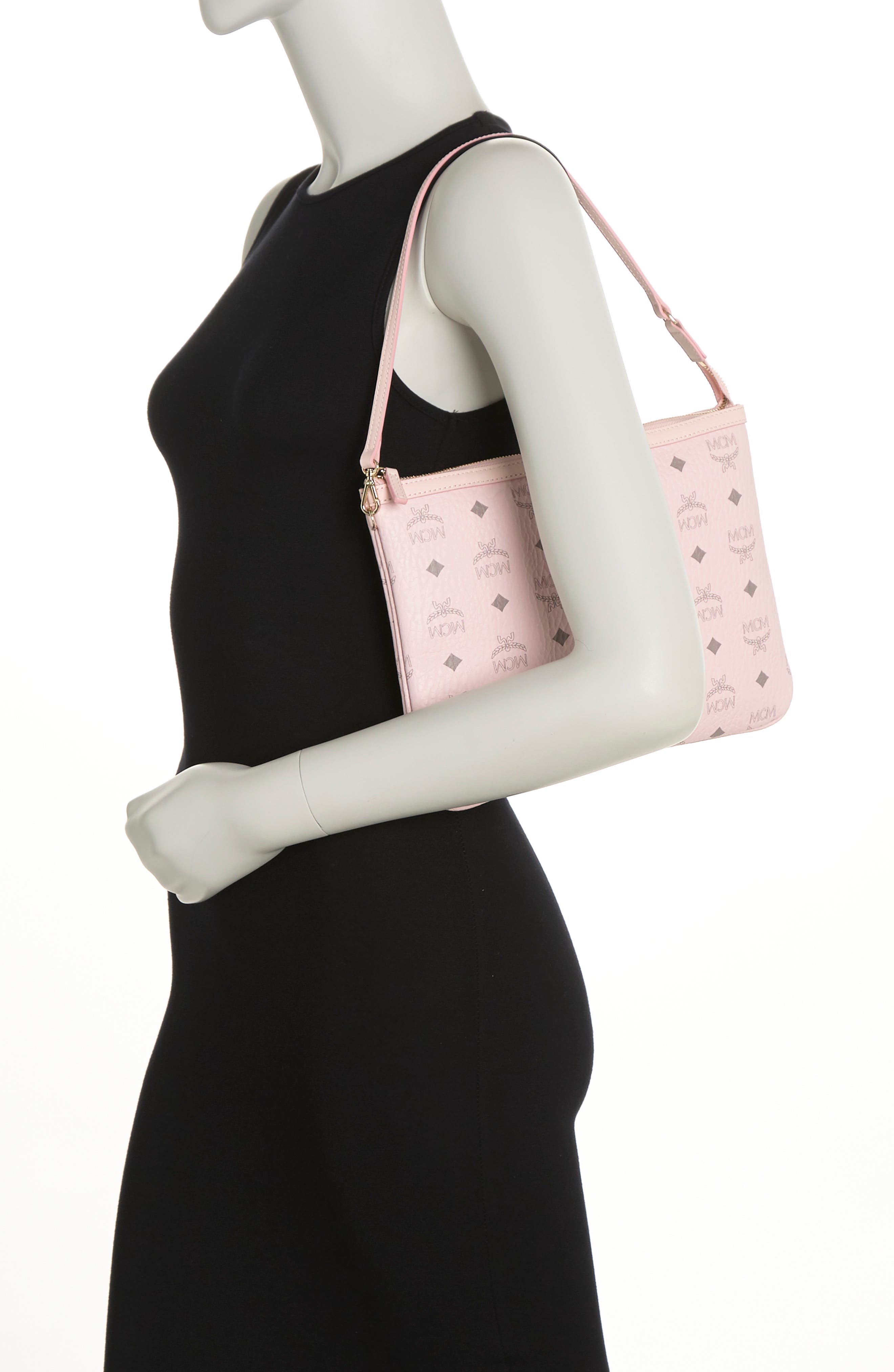 MCM Medium Aren VI Leather Shopper Tote Bag, Alternate, color, 