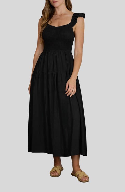 Sweetheart Smocked Maxi Dress