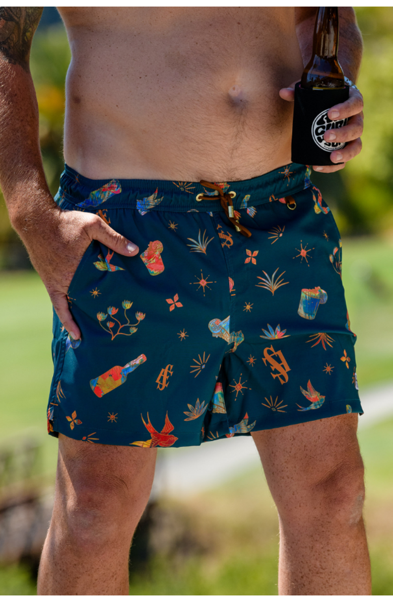 Baja Llama El Sativo - Stretch Swimsuit, Alternate, color, Navy