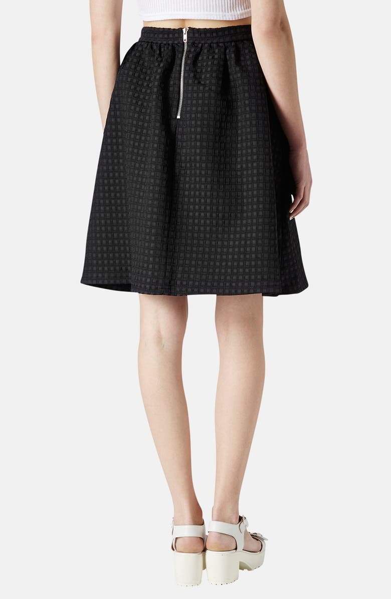 Topshop Textured A-Line Skirt, Alternate, color, 
