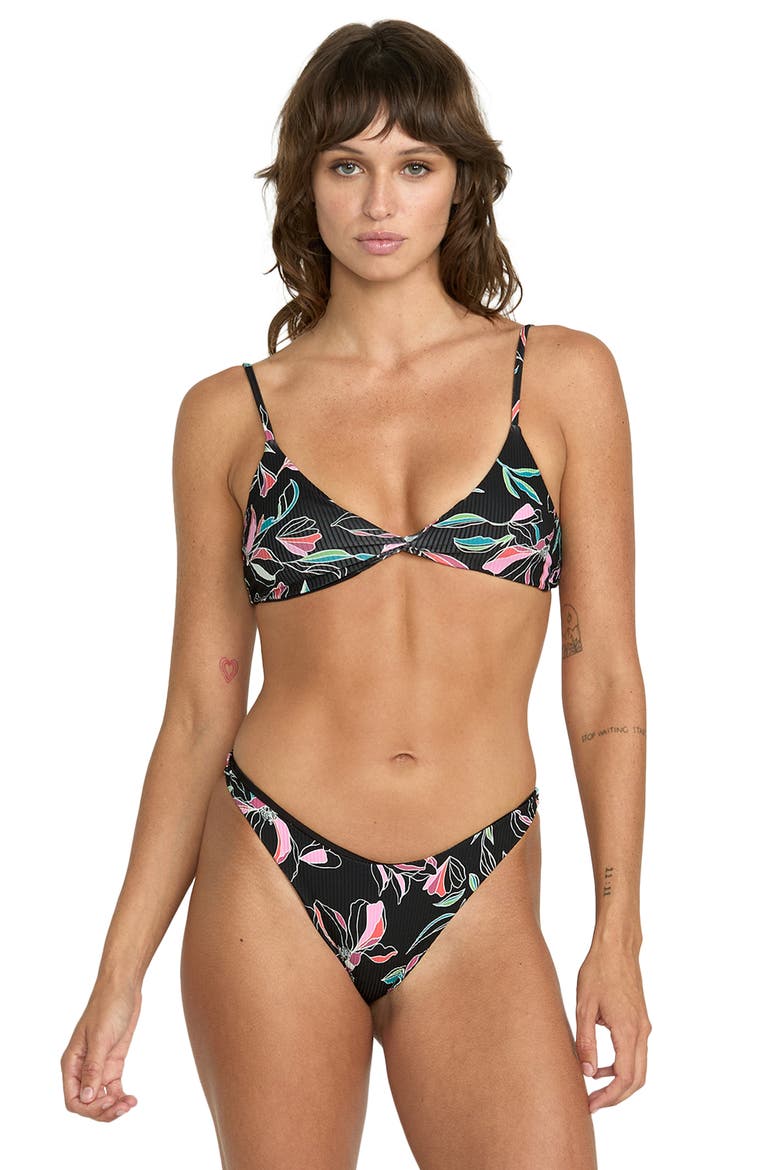 Dream In Bloom Rib Bikini Bottoms, Alternate, color, MULTI