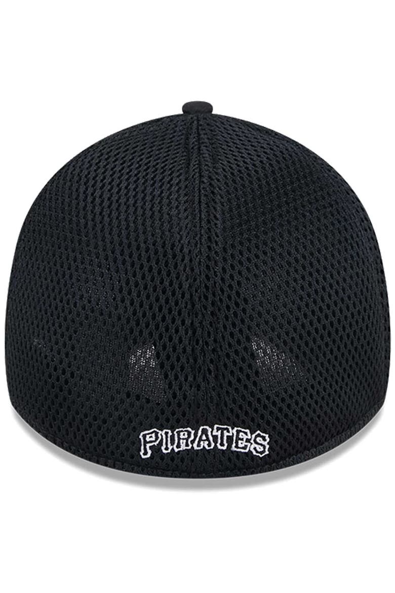 Men's New Era Pittsburgh Pirates Evergreen Black & White Neo 39THIRTY Flex Hat, Alternate, color, Black