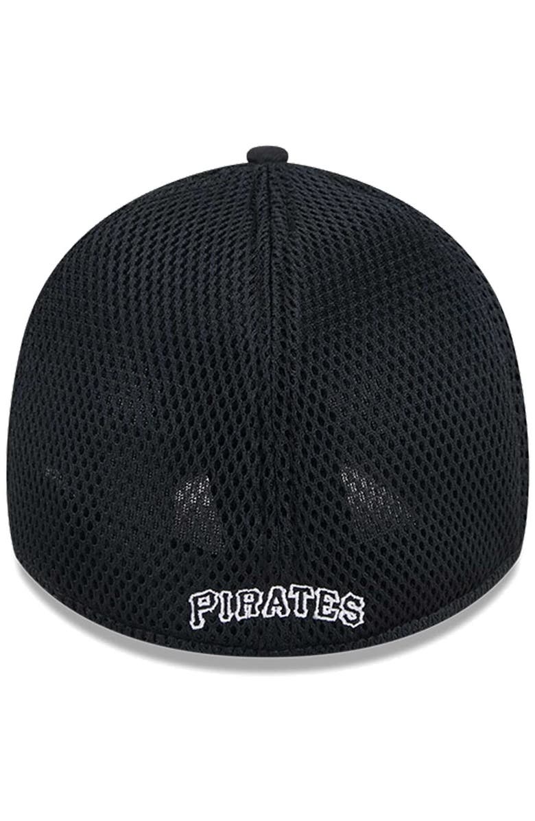 New Era Men's New Era Pittsburgh Pirates Evergreen Black & White Neo 39THIRTY Flex Hat, Alternate, color, 