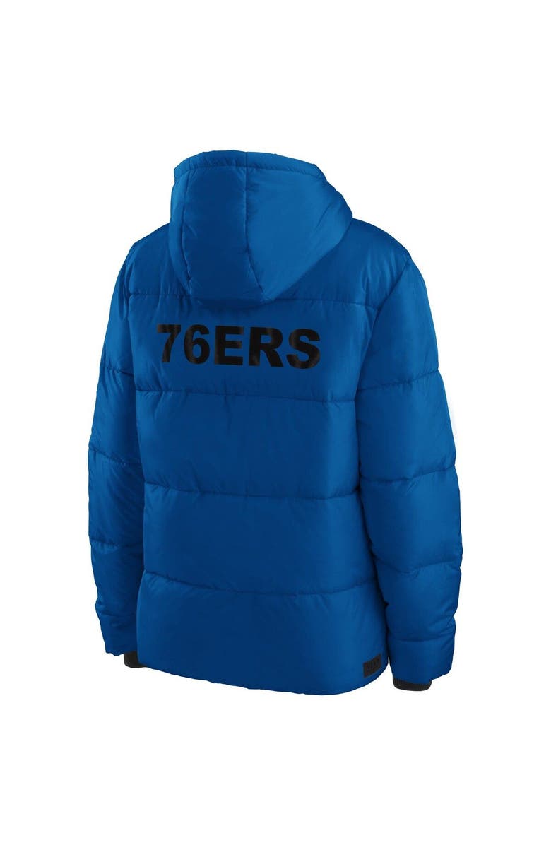 WEAR by Erin Andrews Women's WEAR by Erin Andrews Royal Philadelphia 76ers Plush Puffer Full-Zip Jacket, Alternate, color, Royal