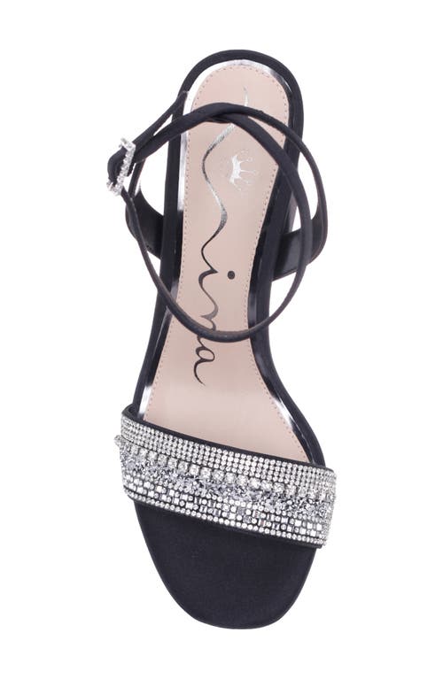 Nina Sofina Ankle Strap Platform Sandal In Black