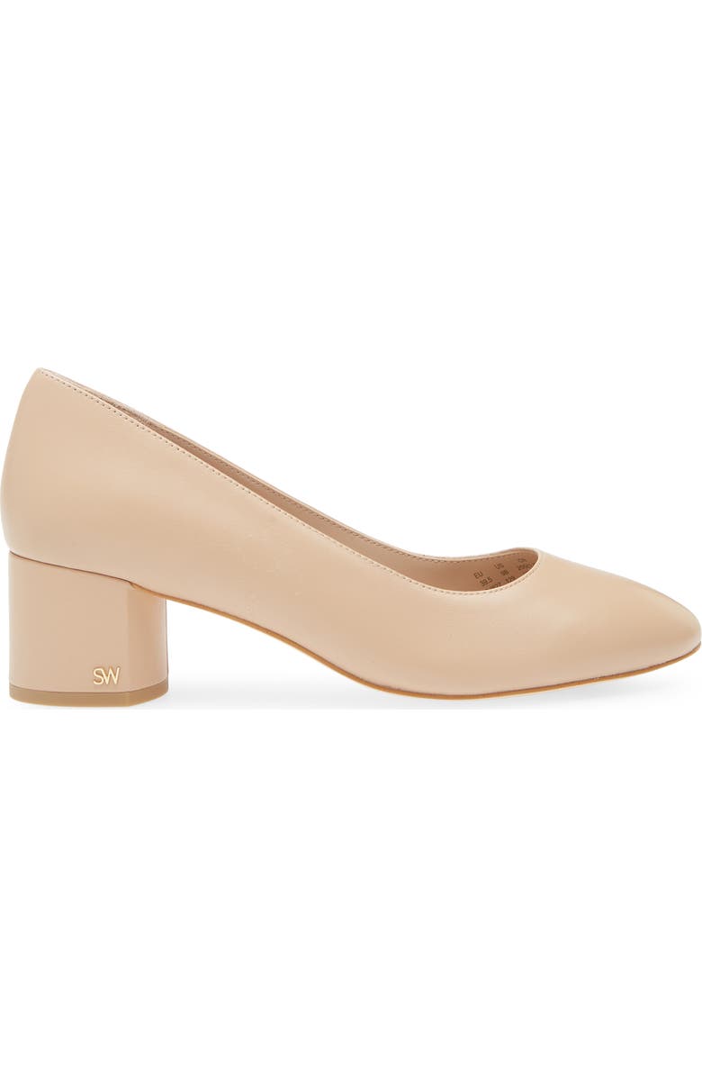 Stuart Weitzman Bridget Block Pump, Alternate, color, Golden Beige