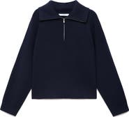 MANGO Quarter Zip Sweatshirt