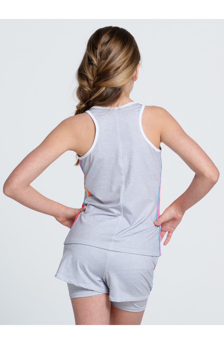 Lucky in Love Prisma Stripe Tank, Alternate, color, Heather Grey