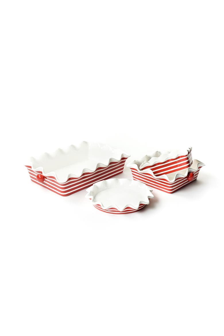 Red Stripe Essential Bakeware 4 Piece Set, Main, color, Red
