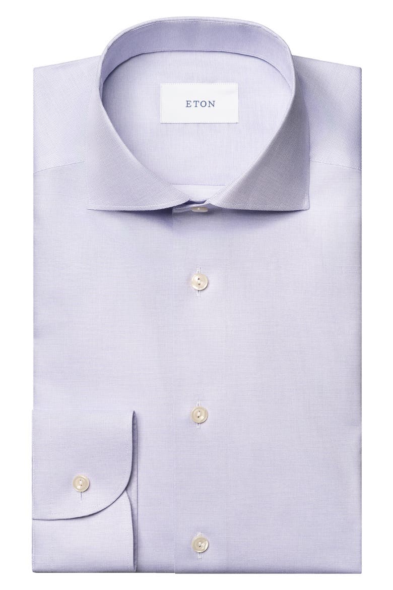 Contemporary Fit Light Purple Microcheck Cotton Dobby Dress Shirt, Alternate, color, LIGHT PURPLE