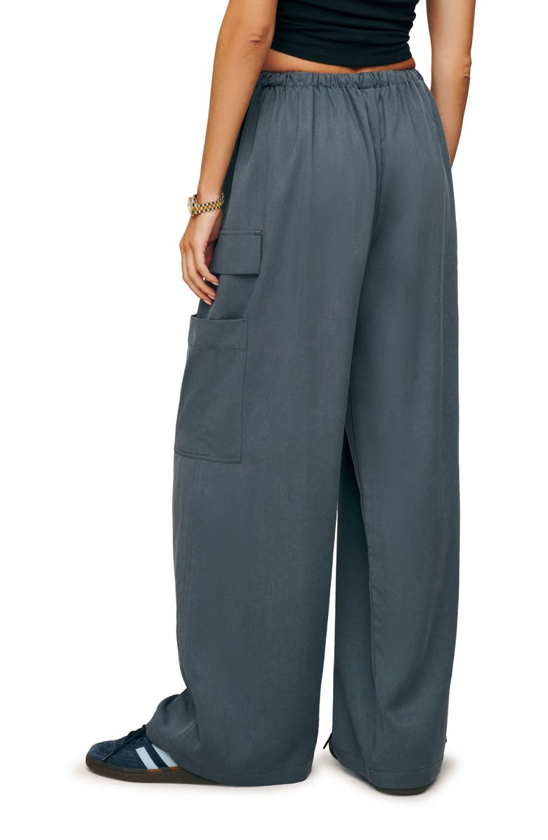 Reformation Ethan Tie Waist Twill Cargo Pants, Alternate, color, 