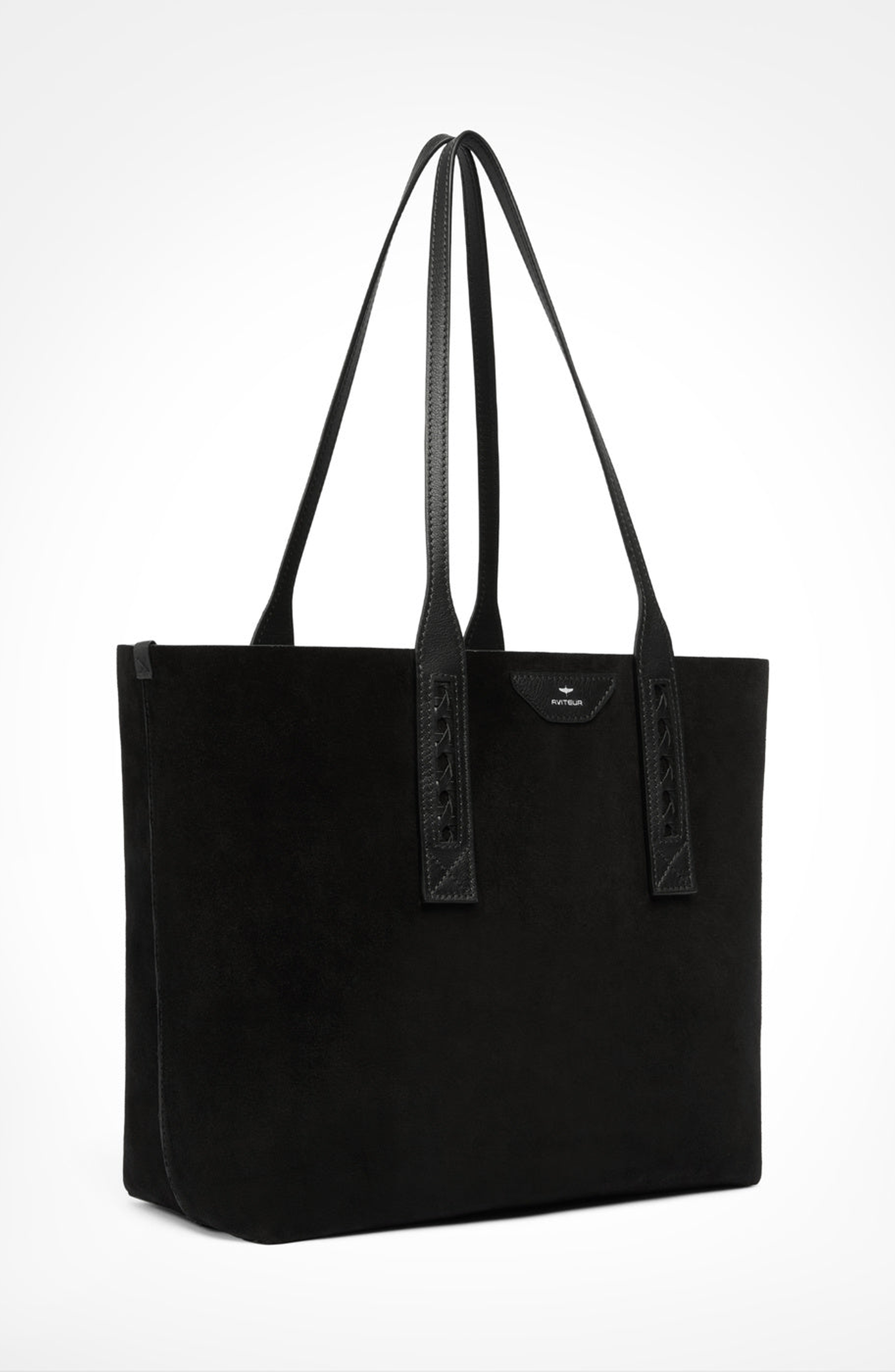 Aviteur Easy Suede Tote, Alternate, color, Black