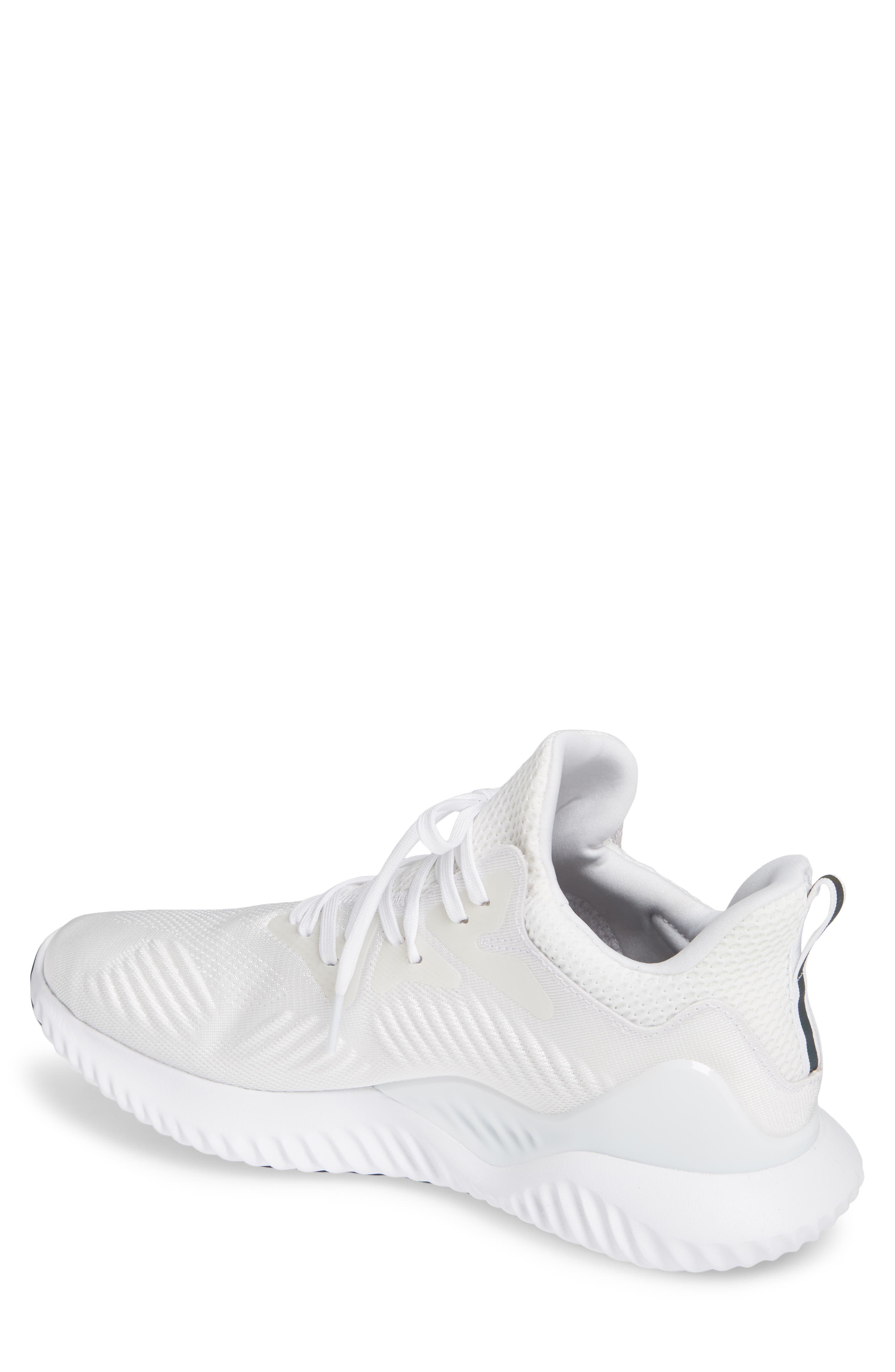 AlphaBounce Beyond Running Shoe, Alternate, color, WHITE/ SILVER/ WHITE