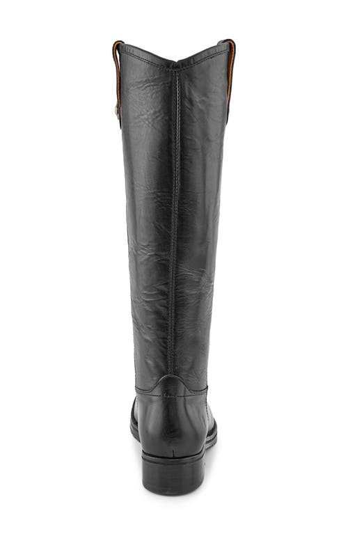 Frye Melissa Button Lug Double Sole Riding Boot In Black