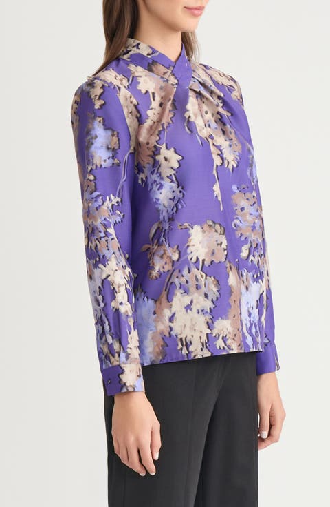 Twist Front Crépe de Chine Top