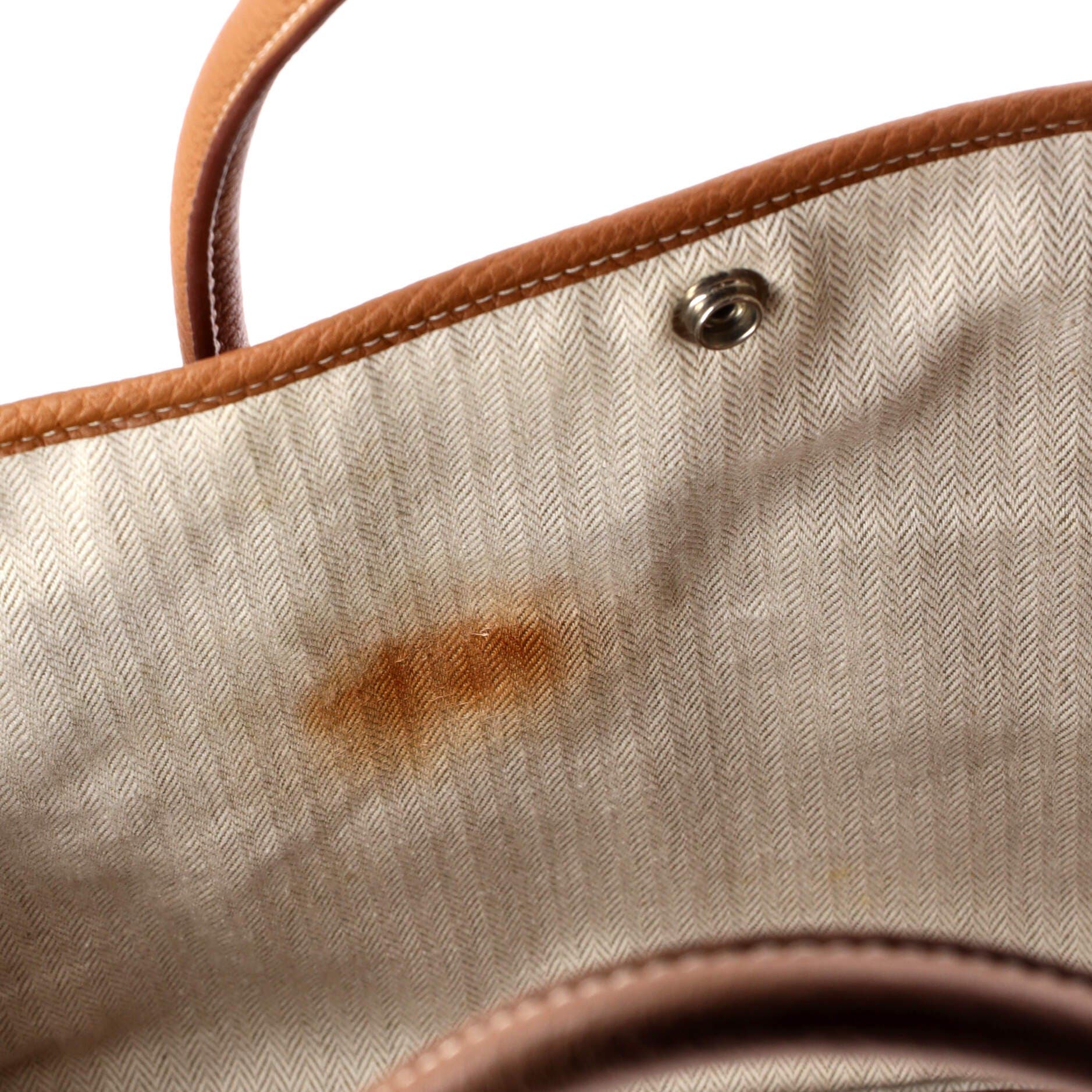 Pre-Owned Hermes Garden Party Tote Leather 36, Alternate, color, Gold