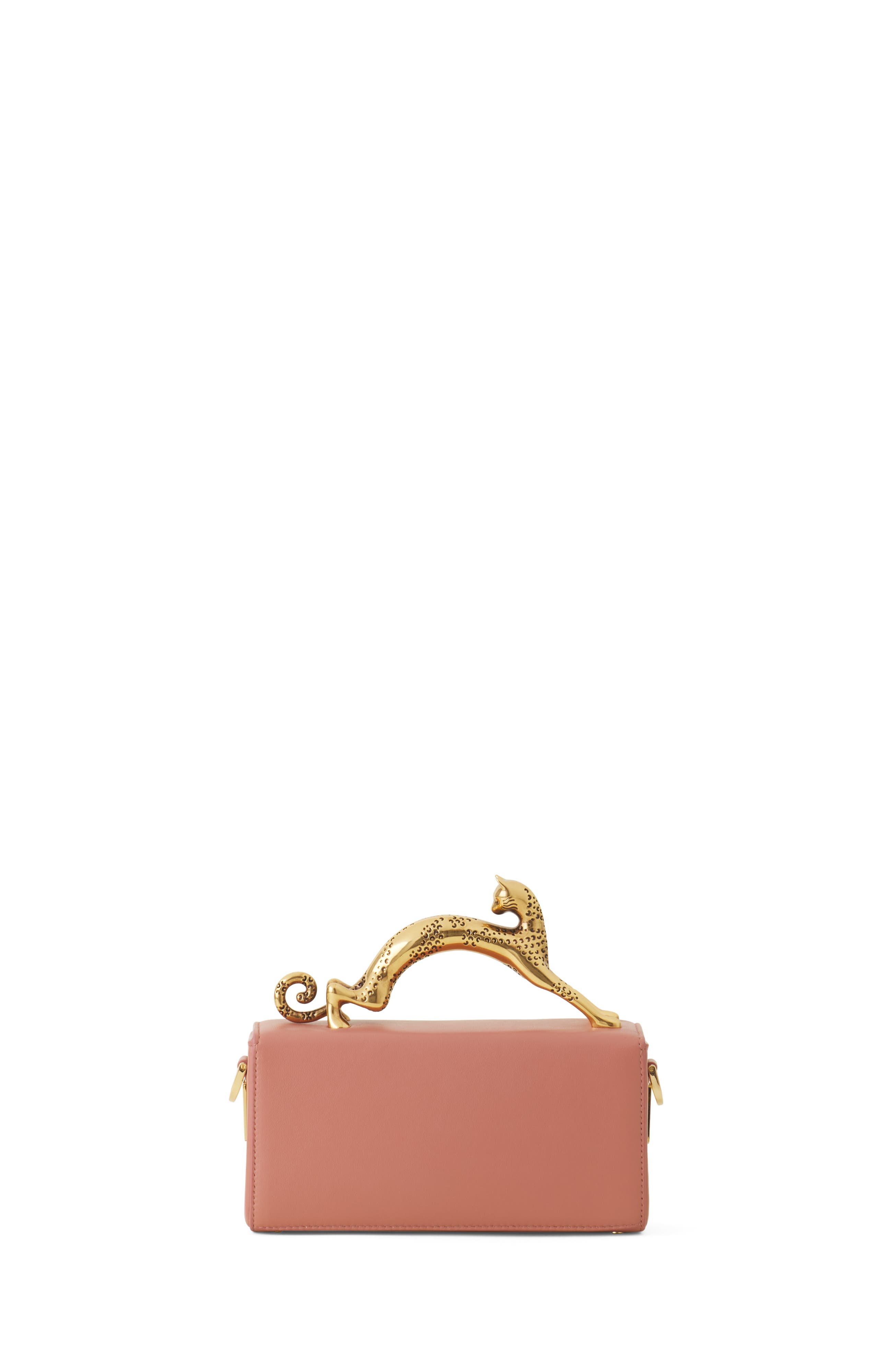 Pencil Cat Nano Bag In Leather, Alternate, color, Dark Pink