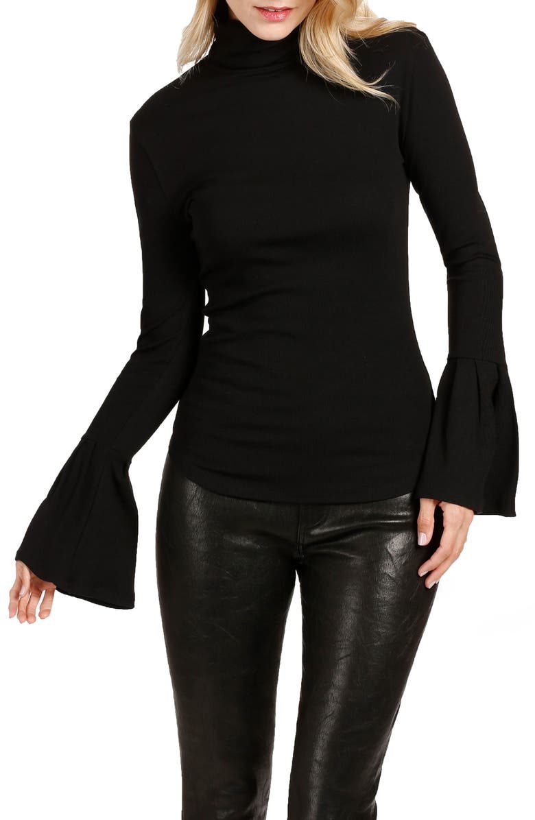 PAIGE Kenzie Bell Sleeve Turtleneck, Main, color, 