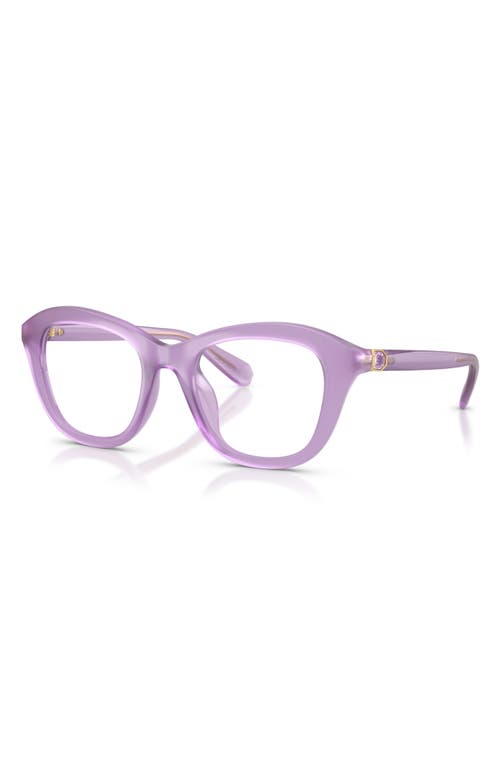Swarovski 48mm Small Cat Eye Optical Glasses In Purple