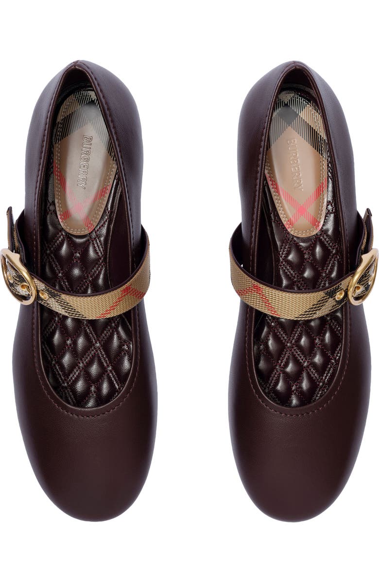 Burberry Robin Mary Jane Ballet Flat, Alternate, color, Vineyard Red
