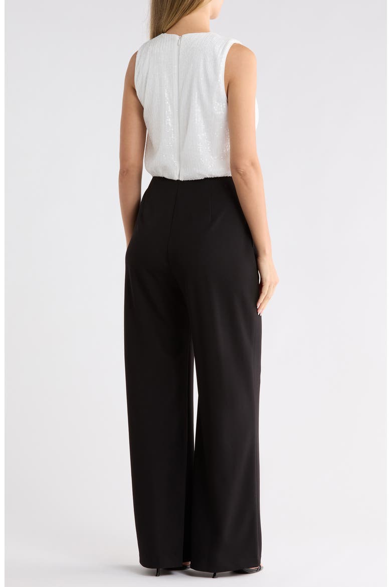 Drape Neck Jumpsuit, Alternate, color, BWT