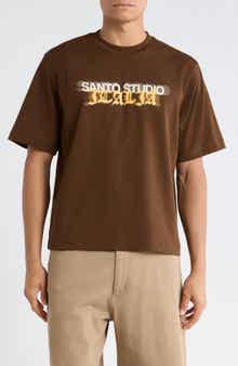 Italia Drappo Boxy Fit Cotton Graphic T-Shirt