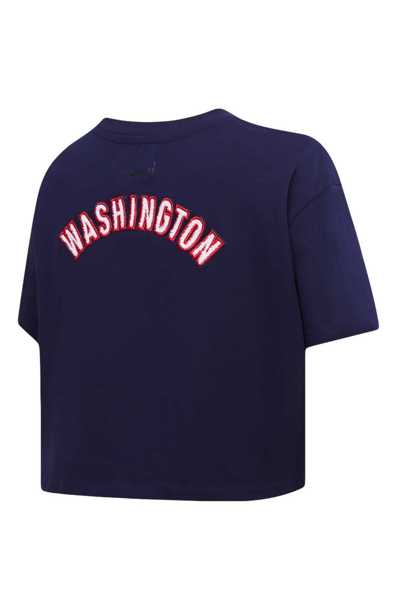 PRO STANDARD Women's Pro Standard Navy Washington Capitals Classic Boxy Cropped T-Shirt, Alternate, color, 